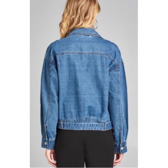 🍁 Denim Jean Moto Jacket S M L 🍁 - Picture 3 of 5